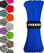 VVAAGG 1000 Blue Paracord Rope, 50ft 12 Strand Parachute Cord for Crafting, DIY Projects, Survival Bracelets, Camping, Tent, Clothsline, Outdoor Hiking, Fishing (Blue, 50FT)