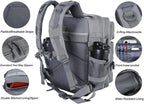 LHI Military Tactical Backpack for Men and Women 45L Army 3 Days Assault Pack Bag Large Rucksack with Molle System - Grey