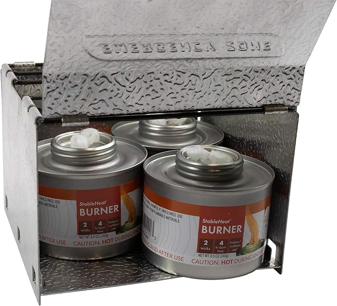 New & Improved! Emergency Cooking Fuel Premium Storage Set, 20+ Year Shelf Life | Available in 4 Cans, 12 Cans, or 24 Can Packs