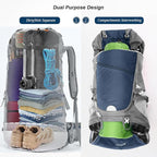 HOMIEE 50L Hiking Backpack Travel Bag Waterproof Camping Rucksack with Rain Cover Lightweight Backpacking Backpack