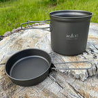Maxi Titanium Pot 1100ml with Frying Pan Lid – Lightweight Outdoor Camping Cooking Set