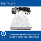 FoamRush 6" x 32" x 78" Camping Cot High Density RV Mattress Replacement with Cotton Cover, Firm, Pressure Relief Support, Travel Camper Trailer Truck, Made in USA, CertiPUR-US Certified