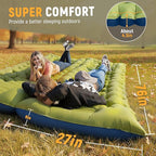 Camping Sleeping Pad, Ultralight Camping Mat with Built-in Foot Pump, Comfortable Sleeping Mat for Backpacking, Car Traveling,Tent,and Hiking