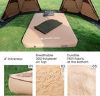 ONETIGRIS CAMPING DYNISLAND PRO Sleeping Pad,Self Inflating Camping Mattress for 2 Person,Built-in Foot Pump,Ultralight Sleeping Mat Compact for Camping Backpacking Hiking Traveling Tent（Coyote Brown）