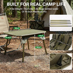 TOPCHANCES Folding Camping Table Outdoor,Ultralight Aluminum Camping Tables Multifunctional Portable Folding Table with Carrying Bag for Holiday Festival Camping Travel Picnic Grilling