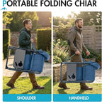 Portal 27" Oversized Director Camping Chair with Cooler, Heavy Duty Folding Chair for Adults Supports 500 LBs, Portable Outdoor Chairs for Outside Sports, Camping, Concert