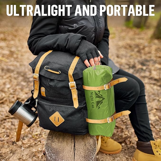 Night Cat Ultralight Backpacking Tent: Waterproof Lightweight Two People Camping Tent for Outdoor Hiking Trekking with Double Layers Aluminum Poles and Footprint