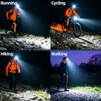 Super Bright Mini Led Rechargeable Headlamp -1200 Lumen Rechargeable Head Lamp with 6 Modes,Waterproof Head Light with 3000mAh for Camping,Running,Hiking, Emergency,Outdoor,Car Repair