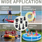 Inflatable Hose,Air Pump Adapter for Inflatables,Air Pump Hose,Air Pump Attachments,Sup Pump Hose Replacement,Sup Air Pump Hose with 7 Nozzles for Inflatable Paddleboard, Boat, Tent, Pool
