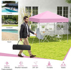 Tangkula 6.6x6.6 Ft Pop Up Canopy, 1 Person Instant Setup Canopy Tent with Center Lock, UPF 50+ Sun Protection, 8 Stakes, 4 Ropes, Portable Outdoor Canopy with Carrying Bag