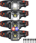 Headlamp Rechargeable 4Pack, 3000 Lumen Ultra-Light Bright Headlamp Flashlight, Clip-on Detachable Portable LED headlamp, 5 Mode Rechargeable Headlamps for Outdoor Camping Fishing