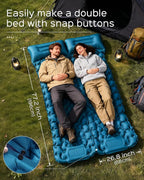 covacure Sleeping Pad for Camping - Ultralight Self-Inflating Camping Pad Mat with Built-in Foot Pump, Durable & Waterproof Air Mattress for Hiking