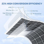 300W Flexible Solar Panel 23.5% High Efficiency 300 Watt Solar Panels Monocrystalline IP68 Waterproof Lightweight Bendable for RV, Camping, Boat, Roof Off-Grid (300w*2)