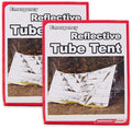 Emergency Zone Reflective & Green Survival 2 Person Tube Tents. Available in 1, 2, 3, 48 Packs. (Reflective, 2)