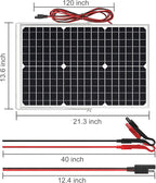 SOLPERK Solar Panel Kit 30W 12V, Waterproof Solar Battery Trickle Charger Maintainer + Upgrade Waterproof Controller + Adjustable Mount Bracket for Boat Car RV Motorcycle Marine Automotive