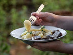 Unique Complete Messware Kit Polished Stainless Steel Dishes Set| Tableware| Dinnerware| Camping| Includes - Cups | Plates| Bowls| Cutlery| Comes in Mesh Bags