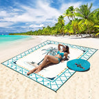 Beach Blanket Waterproof Sandproof Extra Large Beach Mat 79" X 83"/120"x108"for 1-8 Adults Quick Drying Durable Outdoor Picnic Mat for Beach Travel Camping Hiking