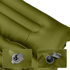 Enlarged and thickened air Sleeping Mats for camping (78.75 x 27.55 X 3.93 inches), 330lbs load capacity, quick inflation in 25 seconds at maximum speed, low noise, TPU coated(Military Green)
