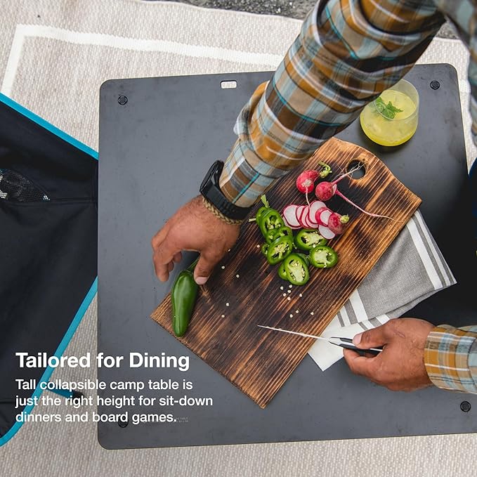 Helinox Café Table Dining Height Portable Camping Table, Black