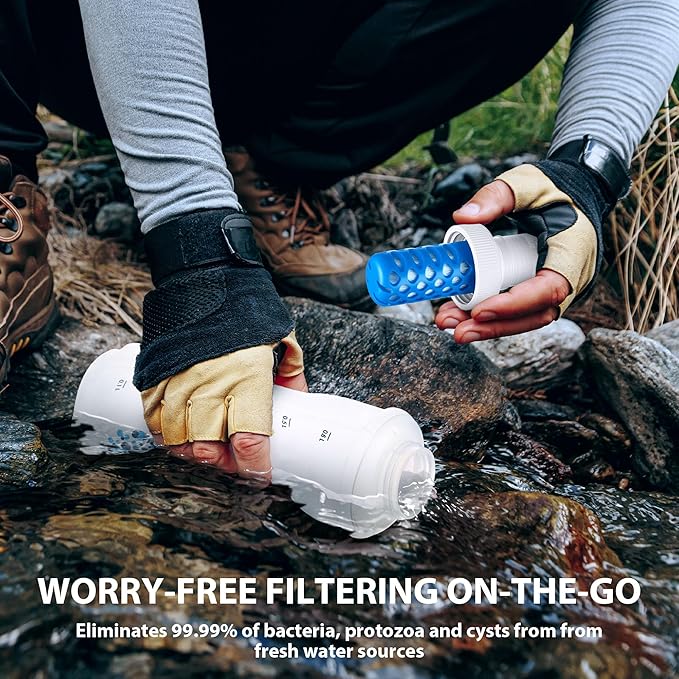 Enhon 1 Pack Water Filter Cartridge Compatible with Katadyn BeFree (Including Older Models), Fits 42mm Openings, Perfect for Hiking, Stamina Sports, Travel Water Filtration