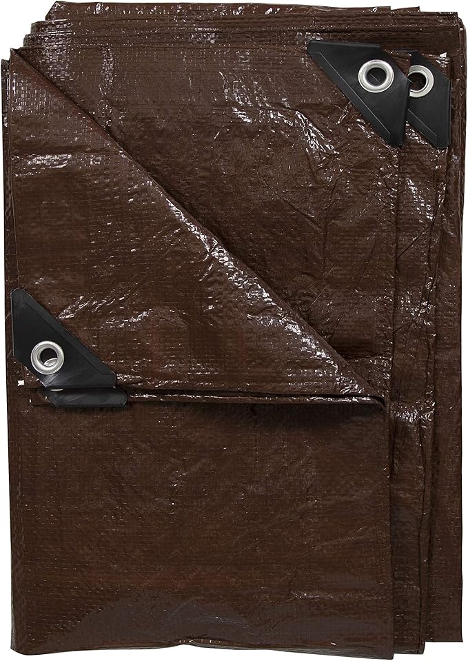 Stansport Light-Duty Rip-Stop Tarp 16' x 20' - Brown (U-1620)
