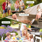 20PCS Griddle Accessories Kit, Flat Top Grill Accessories Set for Blackstone and Camp Chef, Grill Spatula Set with Enlarged Spatulas, Basting Cover, lron Smash Burger Press for Outdoor Barbecue