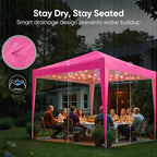 Quictent 10x10 Pop Up Canopy Tent - Instant Setup Gazebo for 1 Person, Portable & Compact, Waterproof & UV Protection, Ideal for Camping, Beach, Parties, Markets and Outdoor Events