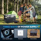 Kohree 12 Volt Car Refrigerator, 42 Quart (40L) Dual Zone Car Fridge, Portable Refrigerator Dual Door -4℉-68℉ Electric Cooler Portable Freezer 12/24V DC and 100-240V AC for RV, Camping, Travel
