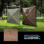 Clam Quick-Set Wind & Sun Panels – 2-Pack Brown Accessory for Screen Shelter – Outdoor Sidewalls for Shade & Privacy – Durable Poly-Oxford with Carry Bag – Tent Not Included