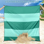 Beach Blanket Waterproof Sandproof Beach Mat 79" X 83"/10'x9'for 2-8 Adults Quick Drying Outdoor Picnic Mat Beach Accessories for Travel, Camping, Hiking