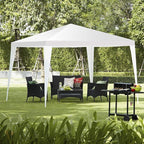 Tangkula 10 x 10Ft Outdoor Canopy Tent, Portable Wedding Party Event Tents for Party, Backyard, Outside