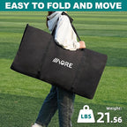1MORE Soccer Bench - Portable Folding Team Bench, 6 Seats Foldable Sideline Benches, Soccer Chair with Bag & Backrest, Adult Team Chair for Football Camp Sport Events Outdoor Seating.Black