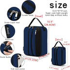 BEIMILY Lunch Box for Men Women Adults,Small Insulated Lunch Bag, Portable Refrigerated Lunch Box,Soft Insulated Tote Bag for Office Work Picnic with Comfort Handle and Removable Hand Strap(Dark Blue)