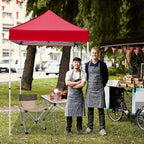 5x5 Pop Up Canopy Tent, Instant Portable Beach Canopy, Outdoor Tent with Carry Bag for Camping, Sports, Tailgating, Events, Burgundy