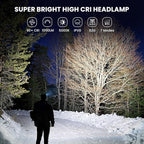 Sofirn H25L Rechargeable LED Headlamp High CRI 90+, 5000K Neutral White Work Light, USB-C Rechargeable, Dual Beam Floodlight, IPX6 Waterproof Aluminum Head Light for Electrician, Repairing, Camping