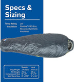 Big Agnes Anthracite - Backpacking Sleeping Bag, 3 Season, Lightweight, Compact