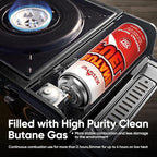 Butane Fuel Canister, 8oz (227g) Butane Refill with TSR Safety Valve, for Camping Stoves, Kitchen Torch, BBQ, 28 PCS