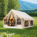 2025 Upgraded Waterproof Inflatable Camping Tent, Large Blow-Up Air Tent, No Assembly Needed Luxury Glamping House, Oxford Fabric