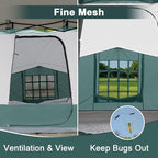 KAMPKEEPER Canopy Side Tent, Camping Canopy Tent for 10x10 Pop Up Canopies, Cube Tents, Gazebo Room Compatible with 10' Wide Canopies(Canopy Not Included)