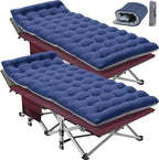 Slsy Folding Camping Cot for Adults with Pad, Padded Portable Sleeping Cots, Camp Bed with Carry Bag for Outdoor Travel, Beach, Hiking