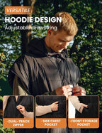 Adult Wearable Sleeping Bag with Hoodie, Sleeveless Design Adjustable Drawstring Waterproof Wearable Sleeping Bag Ideal for Camping, Cold Weather