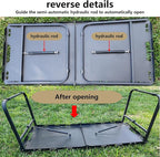 Outdoor Portable Folding Carbon Steel Camping Table, Suitable for Camping, Barbecue, Picnic, RV, Outdoor Cooking, Travel - Single or Set (Black Single Upgrade, Inch, 2, Inch, 20.4, Inch, 18.9)