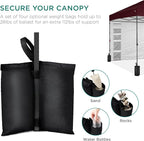 Best Choice Products 10x10ft Pop Up Canopy Tent with Sidewall, 1 Person 1 Minute Set Up, Carry Case, 4 Weight Bags - Burgundy