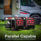 PowerSmart 4400W Dual Fuel Portable Generator, 223cc 4-Stroke OHV Gas/LPG Powered, 3600W Rated, 30A RV Ready & 120V Outlet, Recoil Start Backup Power for Home, RV and Jobsites, Model# MB5040DC