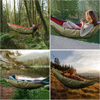 Night Cat Hammock Underquilts Sleeping Bag Single Insulated Under Blanket for Hammock 4 Seasons Lightweight Soft Warm 5-20℃ 8x3.6ft Army Green