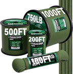 Paracord Rope 750 - Parachute para Cord 4mm 11 Strand Spool Rope Utility Nylon String for Outdoor Camping Survival Utility Tent Crafting DIY Projects - ArmyGreen 50ft