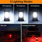 Camping Lantern, 3200LM LED Lanterns for Power Outages, 4600mAh Phone Charger & Rechargeable Lantern, 5 Light Modes Camping Lights & Lanterns for Hurricane/Emergency, Camping Accessories-2 Pcs