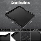 Grill Griddle for Weber Genesis 300 & 400 Series (2022+),Porcelain-Enameled Cast lron Dual Sided Sear Replacement Parts for Weber,hick Nonstick BBQ Griddle Pan,16.14" x 16.14"