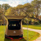 Hasika SUV Tailgate Tent, Universal Car Camping Awning, 3000mm Waterproof & UPF 50+ - Portable Hatchback Privacy Shelter for SUVs - Easy 2-Min Setup Road Trip Essentials Yellow