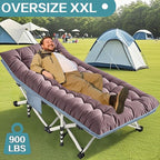 XXL Camping Cots Oversize Camping Bed with Comfortable Mattress Extra Large Sleeping Cots for Adults Camping Cots Include Carry Bag for Adults Portable Sleeping Bed